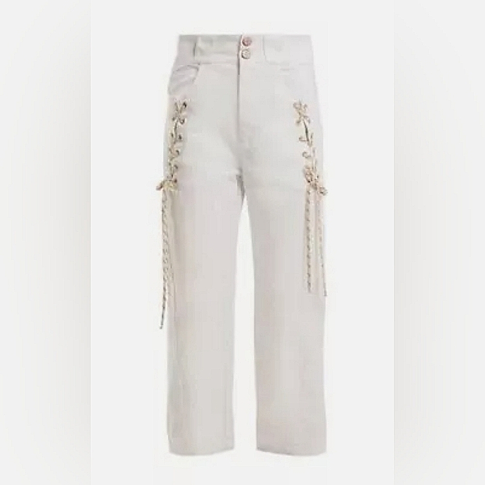 See By Chole White Lace-Up Pants Size 40